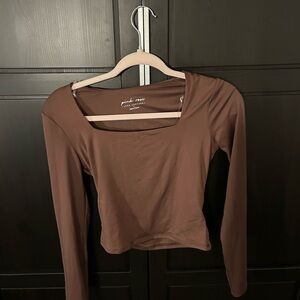 Pink Rose Chocolate Long Sleeve Tee